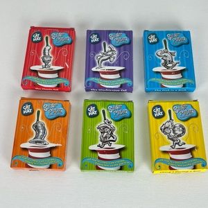 Vintage set of 6 Cat In The Hat Christmas ornaments
